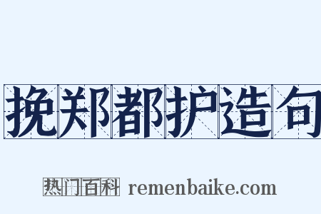 挽郑都护造句是什么意思的图片